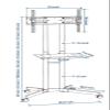 ADBWEKKF 32-70 Inch LCD LED Plasma TV Mount Floor Stand TV Carts Trolley with DVD Holder view 3