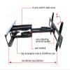 ADBWEKKF DL-D-A64L 60kg 70" 65" 600x400 Retractable Heavy Duty Swing Double Arm LCD Bracket Swing Tv Wall Mount view 2