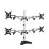 ADBWEKKF DLB204 Aluminum Alloy Full Motion 4 Screens Monitor Holder Desktop Clamping and Grommet LED LCD Display Mounting Bracket view 1