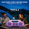 Bluetooth Speaker 80W(Peak)Loud with Bass, 20H Playtime, IPX7 Waterproof, RGB Lights, TWS, Large Portable Wireless Speakers for Outdoor, Home, Party, Pool, Beach, Tailgating, Gym, Work, Gifts (Pink) view 3