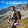Bluetooth Speaker 80W(Peak)Loud with Bass, 20H Playtime, IPX7 Waterproof, RGB Lights, TWS, Large Portable Wireless Speakers for Outdoor, Home, Party, Pool, Beach, Tailgating, Gym, Work, Gifts (Pink) view 4
