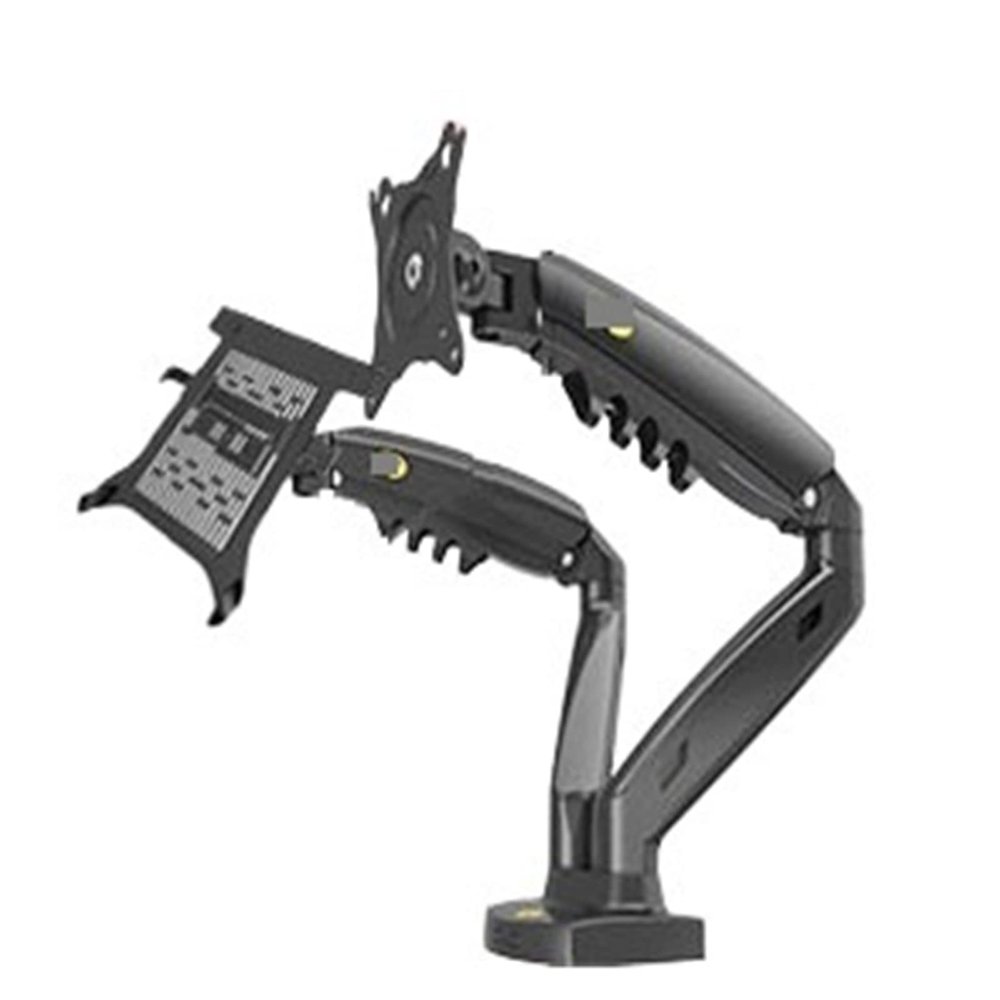 ADBWEKKF F160 10-17.3" Laptop Mount 360 Rotate 10-27" Air Press Full Motion Gas Strut LCD Tv Table Screen Stand Monitor(Version 1)