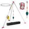 Confined Space Rescue Tripod with 2600 lbs Winch, Confined Space Tripod with 7' Legs & 98' Cable, Perfect for Rescue and Fall Protection, Confined Space Tripods Kit Includes Storage Bag