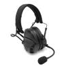 Aimsniper FMA AMP Headset Headphone Head & Helmet-Mounted Pickup Noise Reduction Communication Headphone Hear Protection EarmuffsBlack (Black Sets & PTT V60) view 2