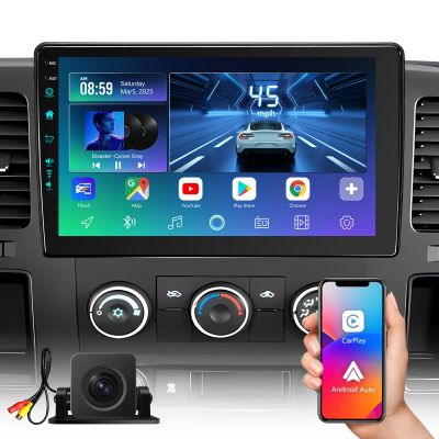 10.2 Inch(4Ram 64Rom) 5GWiFi Car Radio Stereo Upgrade Replacement for Chevy Silverado 2007-2013 GMC Sierra Yukon Android 13,CarPlay/Android Auto/FM/AM/RDS/1080P Backup Camera/BT5.4