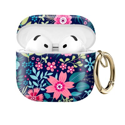 Compatible with AirPod 4 Protective case with Gold Key Ring for 2024 Fourth Generation AirPod. Shockproof, dustproof, Wireless Headphone Protective case.Cute Colorful