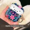 Compatible with AirPod 4 Protective case with Gold Key Ring for 2024 Fourth Generation AirPod. Shockproof, dustproof, Wireless Headphone Protective case.Cute Colorful view 2