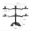 ADBWEKKF with Big Base 10-27" Six Screen Table Mount LCD Tv Stand Full Motion Height Adjustable Monitor Desk Support Bracket LCD Holder(Small one) view 4