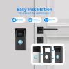 Baaletc Protective Silicone Cover Compatible with Ring Video Doorbell 2nd Gen (2020 Release) - Weatherproof Case Skin - No Night Vision Interference - Black view 3