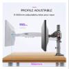 ADBWEKKF H80 17"-27" Gas Spring Monitor Desktop Stand 2-9kg with Column Flexi Tv Table Mount 360 Rotate Support LCD Bracket Clamp Hole(with Adaptor) view 4