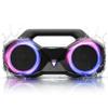Bluetooth Speaker 80W(Peak)Loud with Bass, 20H Playtime, IPX7 Waterproof, RGB Lights, TWS, Large Portable Wireless Speakers for Outdoor, Home, Party, Pool, Beach, Tailgating, Gym, Work, Gifts (Black) view 1