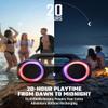 Bluetooth Speaker 80W(Peak)Loud with Bass, 20H Playtime, IPX7 Waterproof, RGB Lights, TWS, Large Portable Wireless Speakers for Outdoor, Home, Party, Pool, Beach, Tailgating, Gym, Work, Gifts (Black) view 3