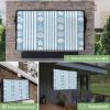 Big buy store Outdoor TV Cover 75 Inch Blue Stripes Shell TV Enclosure Ocean Starfish Jellyfish Coral TV Covers for Outside TV Display Screen Protector with Remote Control Pocket Home Decor view 3