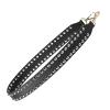 Leather Shoulder Strap, Black With Silver Hardware, 1.57 X 35.43 Inches, Comfortable Crossbody Replacement Handle view 1
