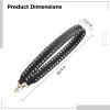Leather Shoulder Strap, Black With Silver Hardware, 1.57 X 35.43 Inches, Comfortable Crossbody Replacement Handle view 3