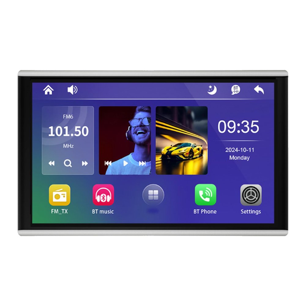 10.1" / 11.6" IPS Car Headrest TV, Cordless Carplay & Android Auto, Car Back Seat Player, Rear Seat Entertainment,10.1Inch