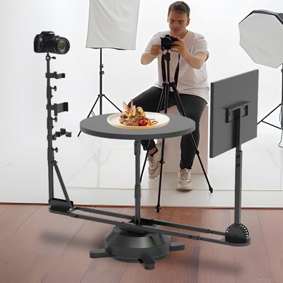 360 Degree Photography Rotating Platform, Panoramic Spinning Platform, Professional Photography Turntable, Adjustable Tilt Angle and Lifted, for Shooting Bullet-time (Manual)