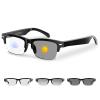 GenXenon Smart Glasses for Women Men, Anti-blue Light Photochromic Lenses, Open-ear Half-frame Design, 26.1g Lightweight Music Eyeglasses, Bluetooth Sunglasses with Speakers for Travel Sports Business view 1