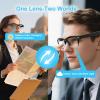 GenXenon Smart Glasses for Women Men, Anti-blue Light Photochromic Lenses, Open-ear Half-frame Design, 26.1g Lightweight Music Eyeglasses, Bluetooth Sunglasses with Speakers for Travel Sports Business view 3