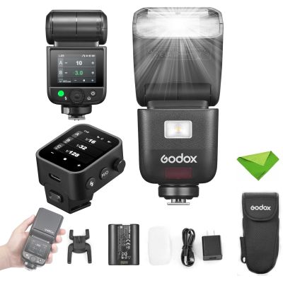 Godox V480 N V480-N TTL Flash w/ X3-N Flash Trigger, GN50 1/8000 HSS, 650 Full Power Flash, 1.7s Recycle Time, 2.4G Wireless, Built-in Modeling Light, Touchscreen Speedlight