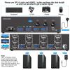 KVM Switch 3 Monitors 3 Computers 8K@60Hz/4K@120Hz, HDMI DP KVM Switches for 3 PC Sharing Triple Monitor and Keyboard Mouse with Power Adapter, Wired Extend Controller and USB3.0 Cables view 2