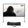 AWOL VISION Folding Outdoor Projector Screen with Stand (150 inches), Portable 16:9 4K HD Rear Front Movie Screen with Carry Bag for Theater Backyard Movie Night,Cinema School view 1