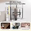 monTEK Motorized TV Lift for 37-65 inch TVs, Ceiling&Vertical TV Lift Mechanism with RF Remote, Smart Phone & Voice Control via WiFi, Up to 132lbs, 4X Load Tested, Max VESA 600 * 400 view 3