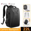 22L Camera Bag Large Capacity Travel Photography Backpack Waterproof Men's Backpack(Blue) view 2