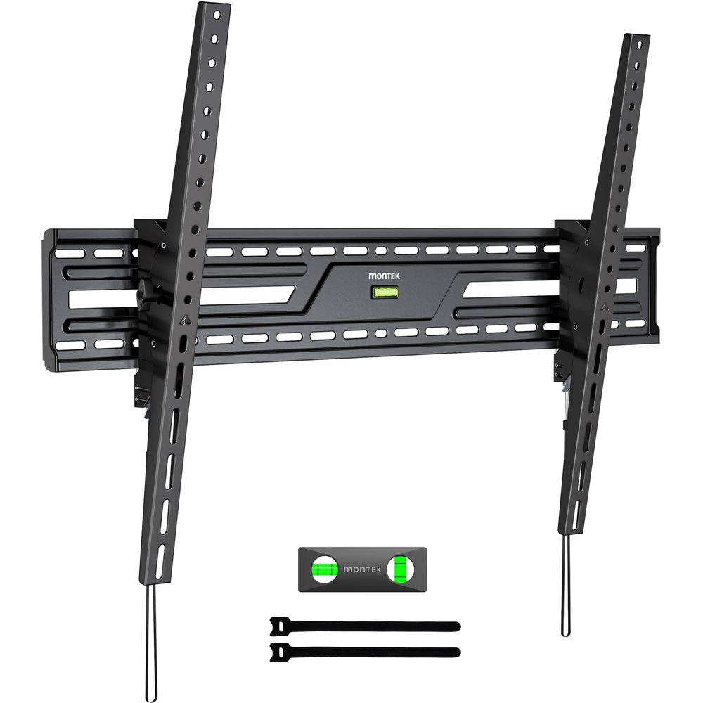 monTEK 15Full Tilting TV Wall Mount for 50-100 inch Large TVs up to 220 LBS & 900x600mm Vesa, Effortless Tilt & Lock Heavy Duty TV Wall Mount Fits 32/24/18/16 Wood Studs TM1005W-LT