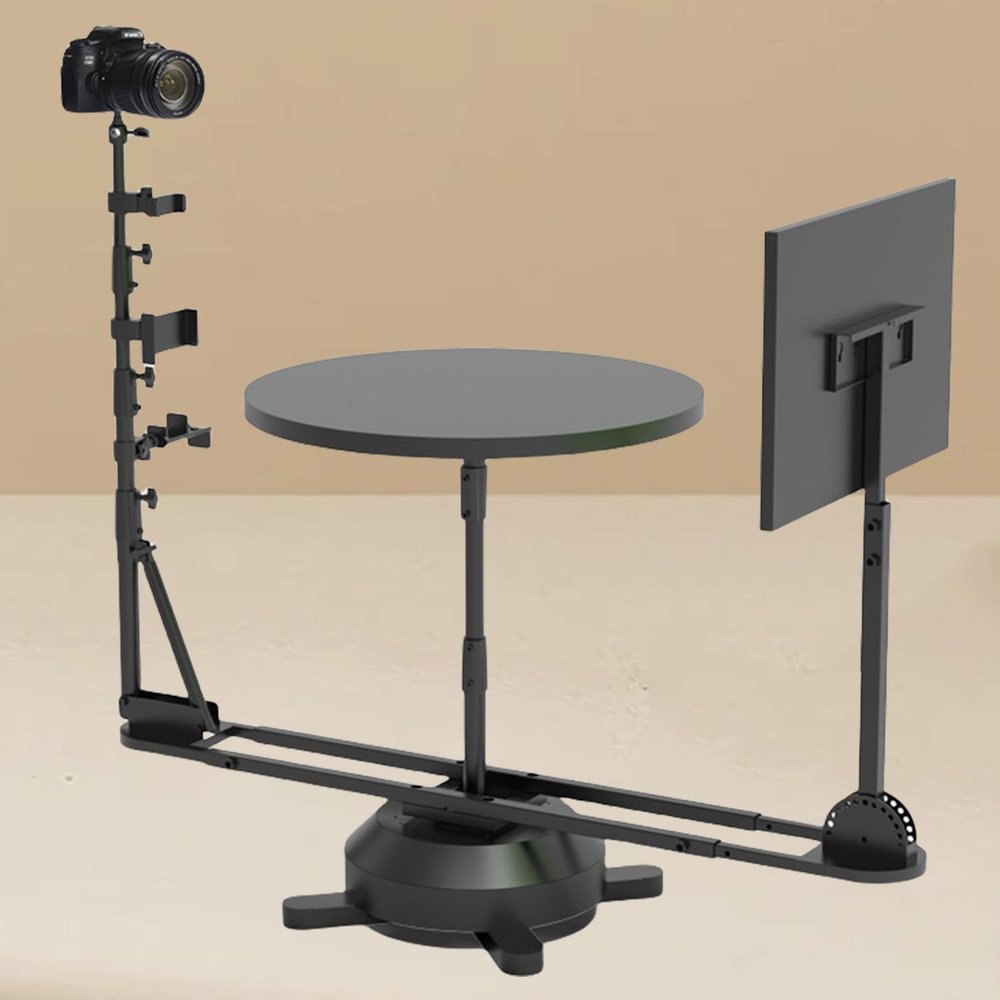 Rotating Camera Slider, Spinning Photo Video Booth, 360 Panoramic Photography Spinning Platform, Photography Turntable, Load 50kg (Manual)