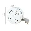 Upgrade Retractable Universal Power Strip, Travel Charger for Multiple Devices, Small Portable Desk Charging for Charging Home, Travel, Business, Office (Three-pronged Plug,1.8M) view 2
