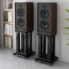 HJZALMI Dual Speaker Stands Pair,Shock Absorber Audio Bracket,Bookshelf Speaker Stand,Overall Steel and Wood Structure, Ideal Choice for Home Audio-Visual Systems(Black-B,35x40x95cm) view 3