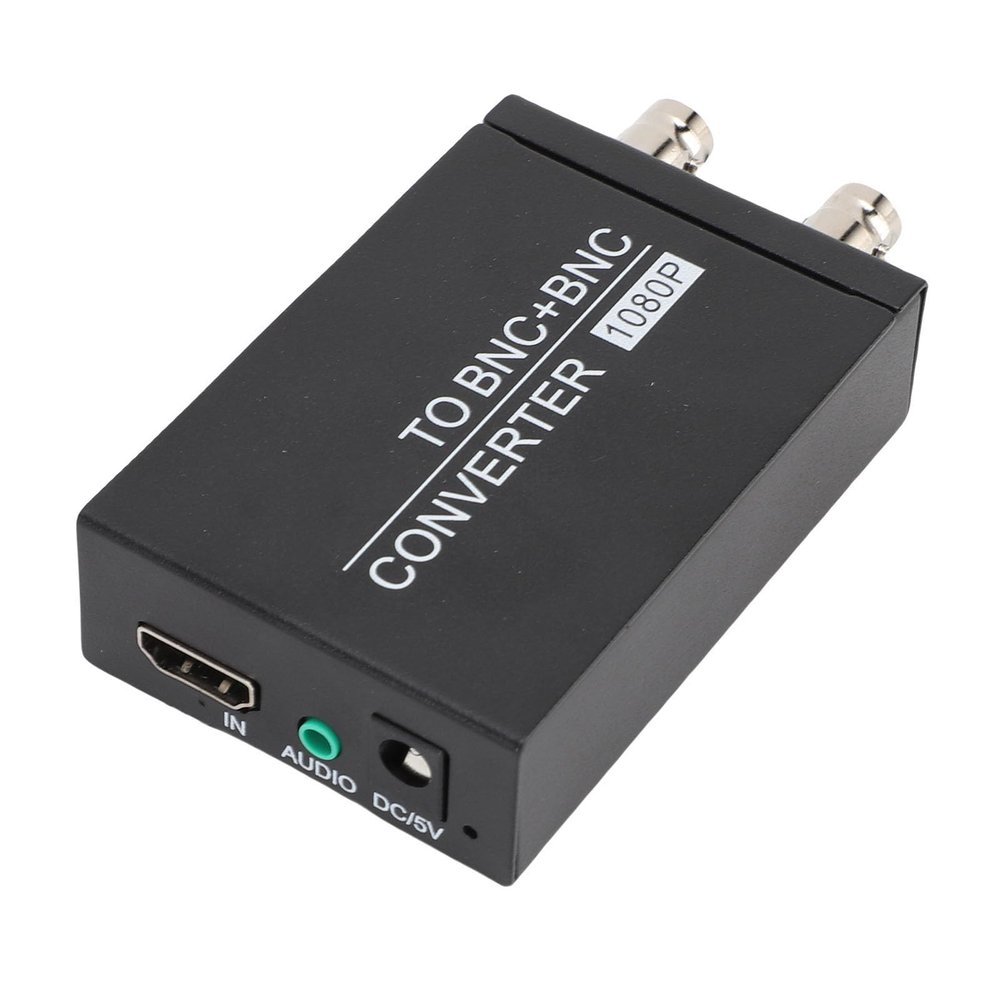 Zopsc HDMI to BNC Converter 1080P, HD Video Adapter for Security Cameras, Projectors and Monitors, PAL NTSC Output, Plug and Play, Metal Housing
