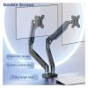 14-34 inch Dual Monitor Stand Adjustable Dual Screen Stand Computer Heightening Shelf Load-Bearing 2-10kg(Black) view 4