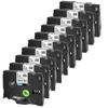 10PK AZE-FX221 9mm Flexible Laminat Label Tape Works with TZe-FX221 Black On White for PT-1100 Label Refurbish Refurbish Refurbish Refurbish Printer Compatible Label Maker view 1