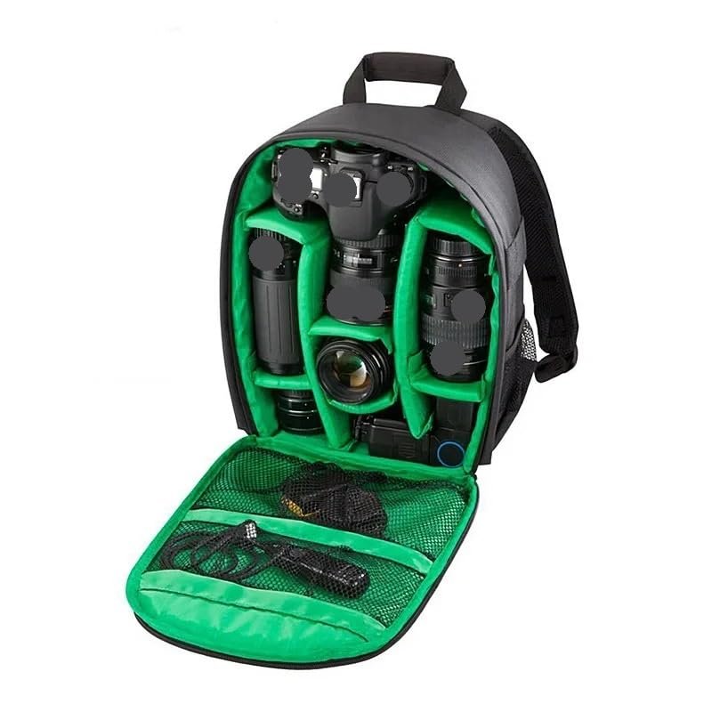 Multi-functional Outdoor Camera Backpack Video Digital Shoulder Camera Bag(Green)