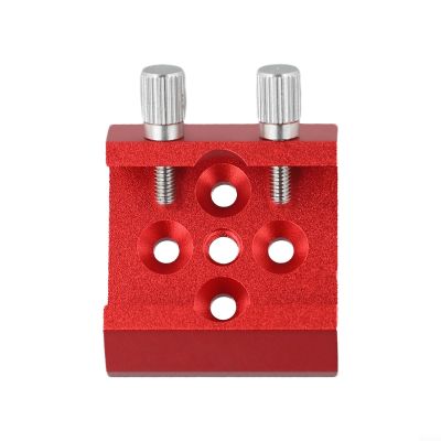 Astronomical Telescope Dovetail Base, Finder Scope Mount Bracket 1/4 Thread Aluminum Alloy Adapter Plate with Thumbscrew Locks, 40 * 44 * 16mm(Red)