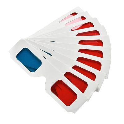KALLORY 50pcs 3D Eye Glasses Paper-framed Stereo Glasses Lens Eyewear Movie Theater
