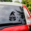 (2 Pcs Black 4.8'' x 6.8'') - No Background - Waterproof of gnome and Heart Sticker Decal for Laptops, Water Bottles, Cars, Trucks, Wall Ideal Gift - 925VER1K15172BL view 2
