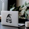 (2 Pcs Black 4.8'' x 6.8'') - No Background - Waterproof of gnome and Heart Sticker Decal for Laptops, Water Bottles, Cars, Trucks, Wall Ideal Gift - 925VER1K15172BL view 3