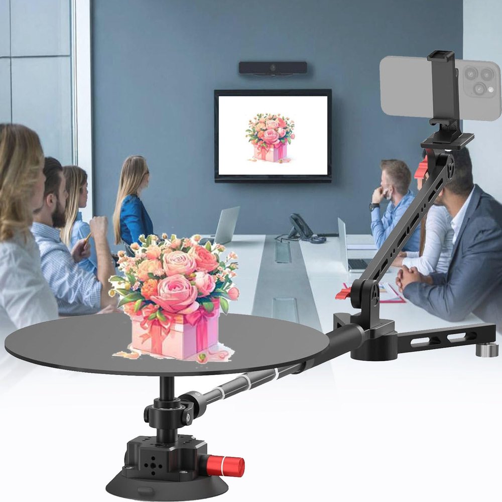 Panoramic Shooting Camera Spinner, 360 Rotating Platform, Portable Photography Turntable, Spinning Camera Slider for Food Shooting, Product Photography