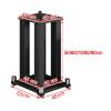 HJZALMI Universal Floor Speaker Stands, A Pair of Black Square Tub-e Column Speaker Stands,for Surround Sound, Satellite & Studio & Bookshelf Speakers,10,12,15in(Black-B,48X53X60cm) view 3