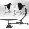 Erxewim 360 Video Camera Rig, Panoramic Rotating Platform, Manual Camera Rotating Slider, Camera Booth Video Camera Product Shot for Commercial Video/Photography view 1