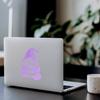 (2 Pcs Lavender Purple 4.8'' x 6.8'') - No Background - Waterproof of gnome and Heart Sticker Decal for Laptops, Water Bottles, Cars, Trucks, Wall Ideal Gift - 925VER1K15172LA view 3