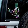 (2 Pcs Hologram 8.1'' x 8.0'') - No Background - Waterproof of Christian Symbol Dove Peace Sticker Decal for Laptops, Water Bottles, Cars, Trucks, Wall Ideal Gift - 925VER1K15015HO view 1