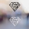 (2 Pcs 1 Black, 1 White 13.1'' x 11.0'') - No Background - Waterproof of Diamond Comic Sticker Decal for Laptops, Water Bottles, Cars, Trucks, Wall Ideal Gift - 925VER1K15206BW view 2