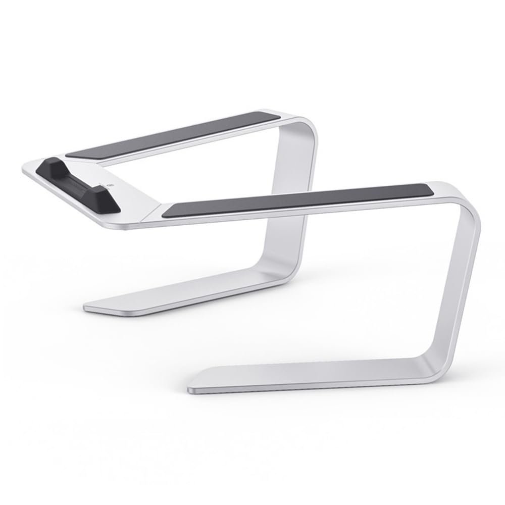tanyunji001 Laptop Stand, Aluminum Laptop Stand for Desk, Cooling Riser for 10-15.6" Laptops,Office Desk Accessories(Silver)