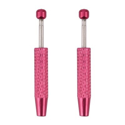 Tinoaly 2pcs Jewelry Grabber Tool, Piercing Ball Grabber Reacher Jeweler Pick Up Tool for Changing Jewelry 4-Claw Tweezers for Diamond Gem Electronic Component (Rose Red)