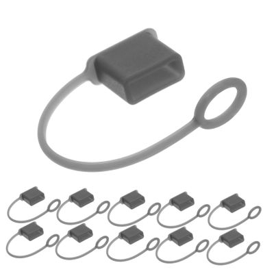 jojofuny 30pcs USB Port Cover Silicone Dust Plugs for Computer Charging Cable Protection Easy Installation Black Caps for USB Ports Headphones and Electronics