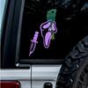 (2 Pcs Lavender Purple 3.8'' x 4.9'') - No Background - Waterproof of Scream Ghost Face Sticker Decal for Laptops, Water Bottles, Cars, Trucks, Wall Ideal Gift - 925VER1K15021LA view 1